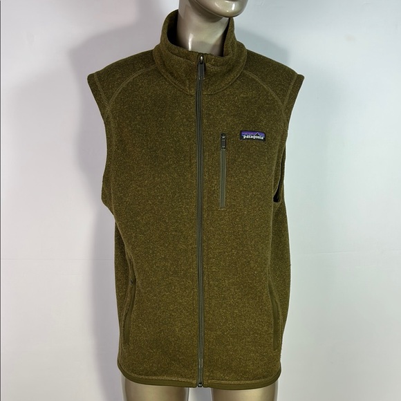 Patagonia Better Sweater Olive Green Brown Fleece Vest
